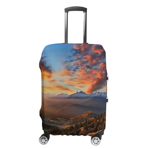 Luggage Covers Anti-Scratch Suitcase Cover Colorful Autumn Morning Washable Elastic Suitcase Protector Travel Luggage Protector Covers Carry On Luggages Cover L (26-28 inches)