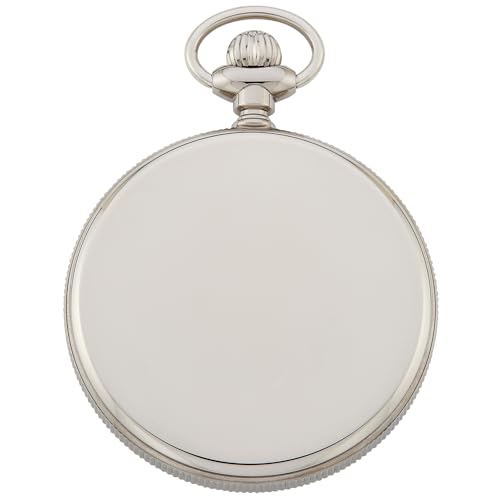 Image of Gotham Men's Stainless Steel Mechanical Hand Wind Railway Classic Nostalgia Series Pocket Watch # GWC14117S