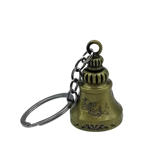 Image of Classic Antique Tibetan Temple Bell Shaped Keyring for Gift Gaurdian bell for Car Bike Bags Metal Key ring Key Chain Bag Charm Gift