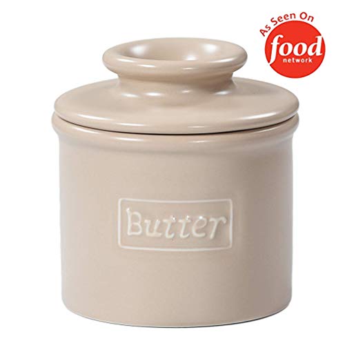 Butter Bell - The Original Butter Bell Crock by L. Tremain, French Ceramic Butter Dish, CafÃ© Matte Collection, Beige