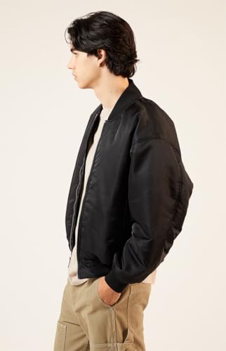 PacSun Men's Black Nylon Bomber Jacket3