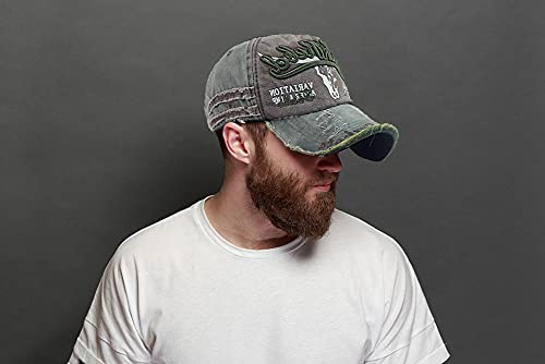 Image of Vintage Cotton Baseball Cap Denim Frayed Edge Sunhat Adjustable Unisex