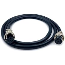 3.28ft GX16 6 Pin Cable Double Female Head Aviation Cordset, GX16 6 Pin Panel Mount Circular Metal Aviation Connector Adapter Female to Female Cable 1Meter