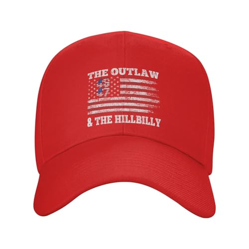 peiyeety Vintage Trump Vance 2024 Trump JD Vance Outlaw & Hillbilly 45-47 US-Flagge Hut Baseball Cap Männer Frauen Snapback Hüte