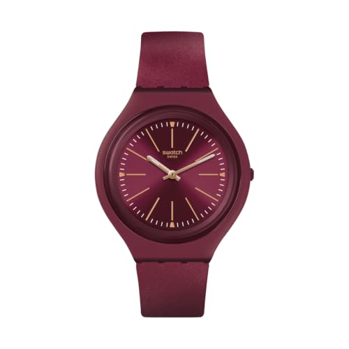 Swatch SVUR102 Women’s Red Silicone Quartz Analog Watch