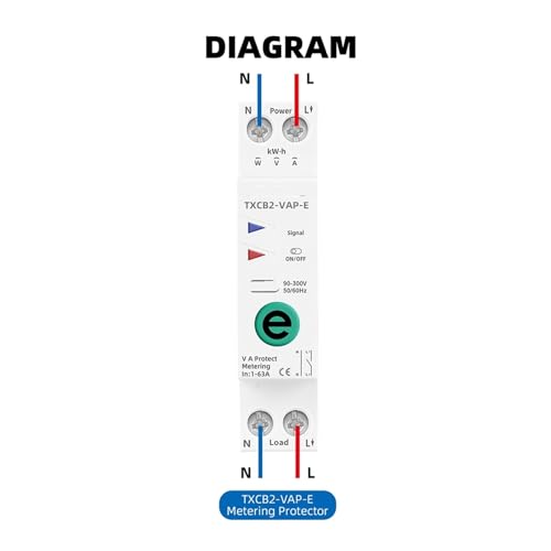 Compteur d'énergie et disjoncteur 63A avec protecteur de tension - 3
