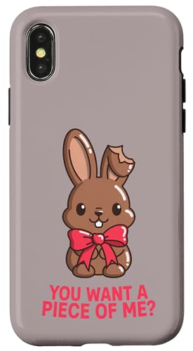 Chocolate Bunny Do You Want Piece of Me �ʔ����C�[�X�^�[���r�b�g �X�}�z�P�[�X iPhone X/XS �p