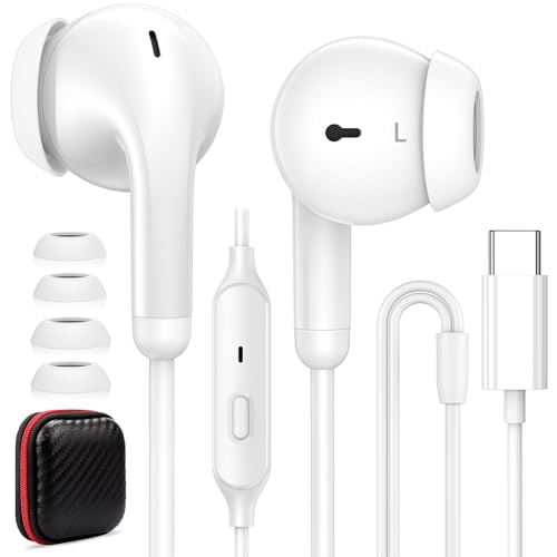 �L���C���z�� USB C �w�b�h�z�� iPhone 16e 16 Pro Max 15 Plus�p �C���C���[ �m�C�Y�L�����Z�����O HiFi �ቹ �X�e���I �w�b�h�Z�b�g Type C �C���z�� Samsung S25 S24 FE A56 A36 iP