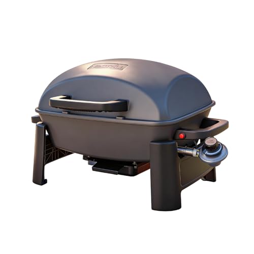 Nexgrill 1-Burner Portable Propane Gas Grill with Lid, Piezo Ignition, 10,000 BTUs, 183 SQ In, Compact Tabletop Grill for Outdoor Cooking, Camping, Tailgating, Gardens, Patios, and More - 820-BC002