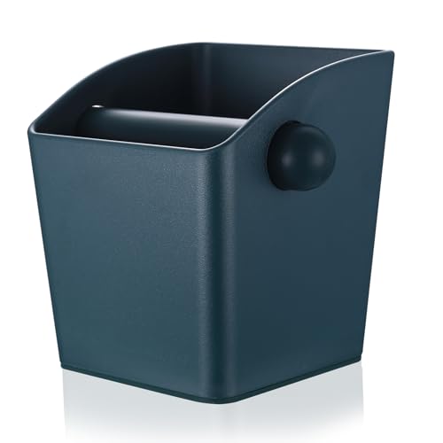 Coffee Knock Box, Blackish Green Espresso Coffee Knock Box Container, Espresso Knock Box, Coffee Bin Knock Box, Coffee Grounds Knock Box Container for Barista Coffee Machine Accessories