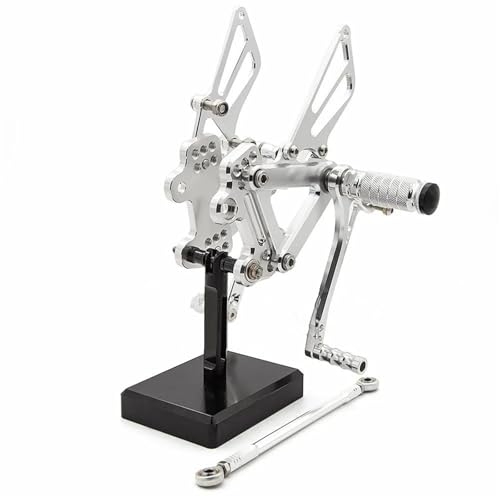 Repose-pieds réglable en aluminium pour moto Kawasaki ZX7R argent