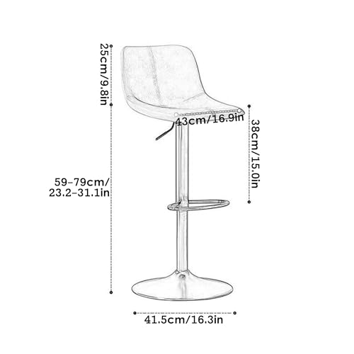 Chaises de bar réglables hauteur comptoir tabouret cuisine - 2
