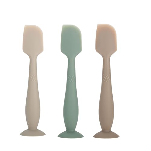 ROHISOM Baby Diaper Cream Spatula - Baby Diaper Rash Cream Applicator for Butt Paste Diaper Cream - Newborn Baby Essentials, Baby Shower Gifts (gray, green, brown)