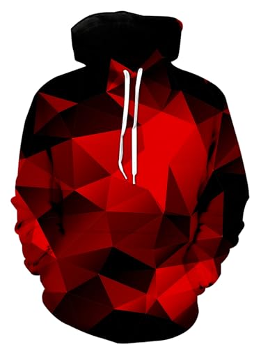 Aueoero Men 3D Print Pullover Hoodies - Teen Women Graphic