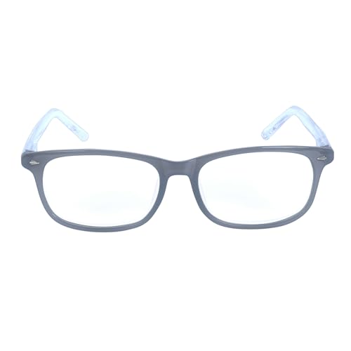 Image of AEC Trends2 Unisex Reading Glasses Power Contemporary Full Rim Stylish Plastic Frame Eyeglasses Dual-Tone Design with Hard Cover Case for Men and Women