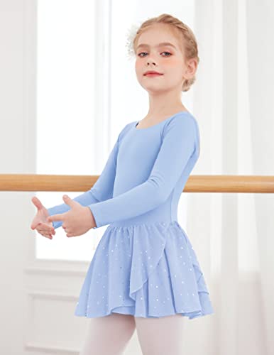 Image of Arshiner Kids Girls Classic Long Sleeve Leotard Dance Ballet Dress