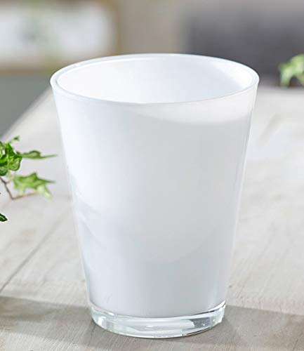 Hakbijl Hoher Glas-Übertopf weiß, 1 Stück Cover