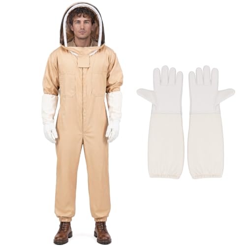 Bee Suit for Men Women, Full Body Sting Proof Beekeeping Suit