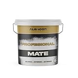 Pintura Blanca Interior - Exterior - 5kg - Máxima Cubrición, Pintura Plástica Mate para Baños Techos Fachadas...