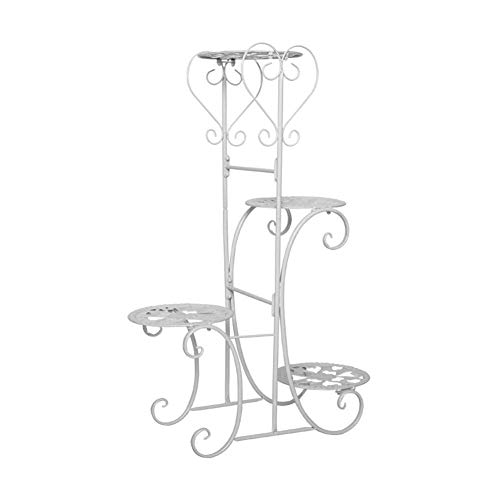 WAJI European flower shelf wrought iron floor multi-level living room balcony hanging orchid green dill disc heart-shaped flower pot