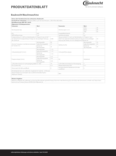 Bauknecht WMT BK 1266 B Waschmaschine, 6 kg, 1200 U/min, Toplader, Antiflecken 20°, Aqua Saver Sparprogramm, Kurz 30’, FreshFinish, leiser Inverter-Motor, Mehrfachwasserschutz+, Weiß