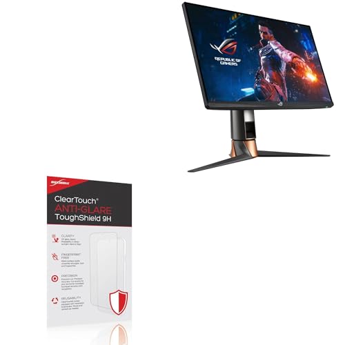 BoxWave Screen Protector Compatible With ASUS ROG Swift (PG259QN) - ClearTouch Anti-Glare ToughShield 9H (2-Pack), Anti-Glare 9H Tough Flexible Film Screen Protector