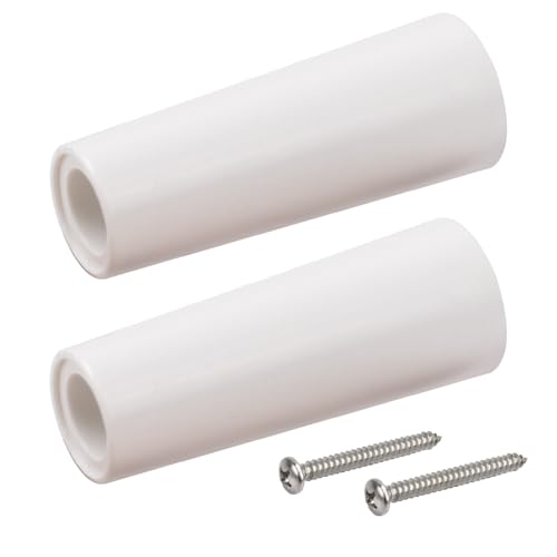 Sliding Door Rubber Bumper D 1802 2-5/8 in Sliding Glass Door Stopper Patio Door Stopper for Sliding Glass and Screen Doors Anti-Slamming Bumper Stopper with Screws White - 2 Pack