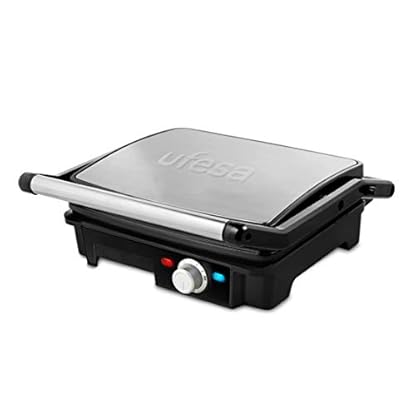 Ufesa PR2000 Kontaktgrill, Tischgrill, 2200 W, antihaftbeschichtete Platten: 29 x 23 cm, Temperaturregler…