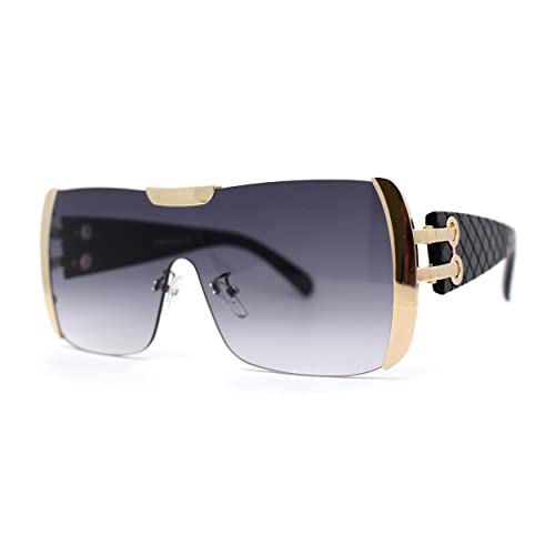 SA106 Futuristic Luxury Shield Oversize Sunglasses2