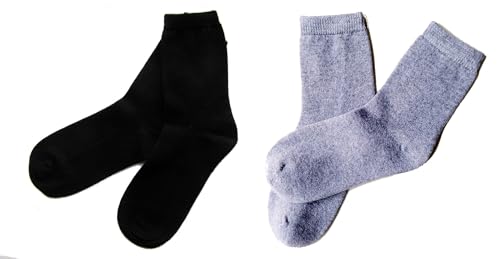 Image of Pure Cashmere Women Men Unisex Ankle Short Causal Thick Socks, Smooth Toes and Heel Sewed by Handwork