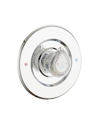 Ultrimkit Shower Faucet Trim Kit Compatible with Moen Fit Chateau Valve Only, Pull-on Push-off Design Knob Handle, Chrome