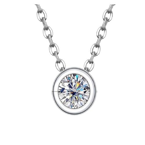 Collier moissanite en argent 925 plaqué or 18k avec une brillance diamant d color unique