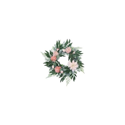 Couronne de fleurs de Noël haut de gamme pour porte suspendue extérieure