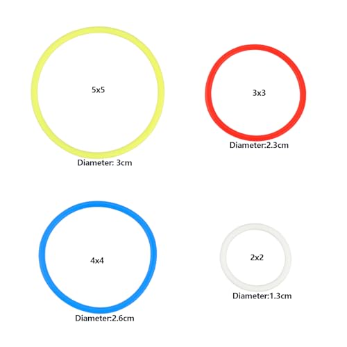 Be In Your Mind 20pcs Klemmbausteine Kit Gürtel Gummiband 2x2 3x3 4x4 5x5 Baustein Steine Gummibänder Kompatibel mit Lego 85543 85544 85545 85546 Sets