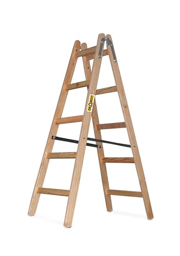 DRABEST - Holzleiter - für Malerarbeiten - 2X 5 Sprossen