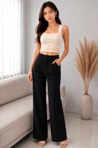 Image of ADBUCKS Women's Ribbed Square Neck Tank Top - Double Layered Ruched Vest, Slim Fit Stretch Fabric Sleeveless Top Without Chest Pad