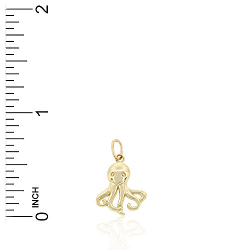 Gold Baby Octopus Charm - 10 Karat Solid Gold3