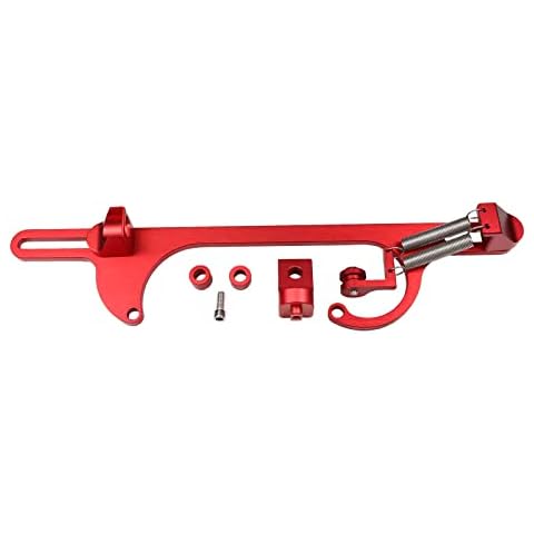 WOWYZL Throttle Cable Bracket for 4150 4160 Series Adjustable Aluminum Carburetor Bracket (Red) Cover