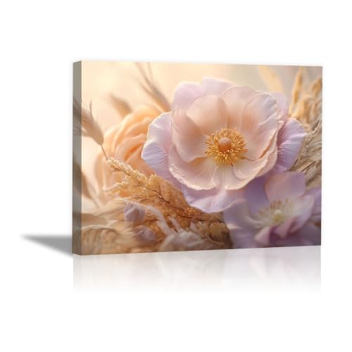 Toile fleur sauvage poétique pour une atmosphère douce et apaisante