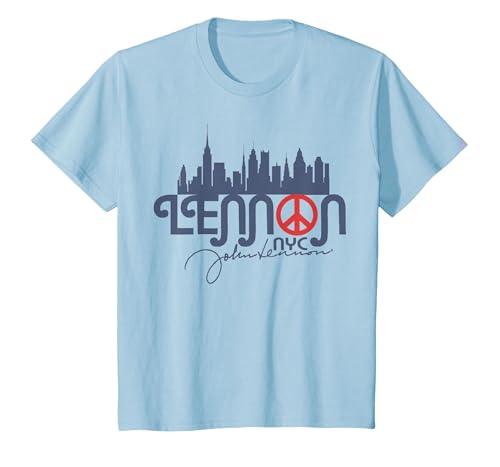 John Lennon - Peace, NYC T-Shirt, Youth, Baby Blue, Small