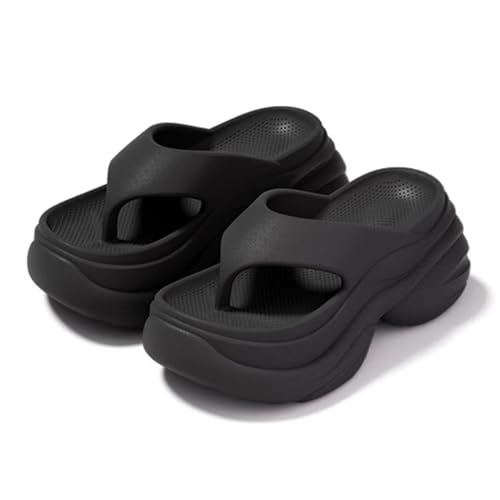 Alexis Leroy Zapatillas Mujer Chanclas Plataforma Antideslizantes Playa Piscina Negro 38-39 EU