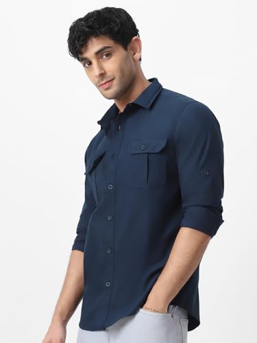 Image of Urbano Fashion Men's Cotton Full Sleeve Regular Fit Casual Solid Shirt
