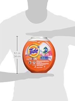 Tide PODS Plus Downy 4 in 1 HE Turbo Laundry Detergent Pacs, April Fresh Scent, 54 Count Tub