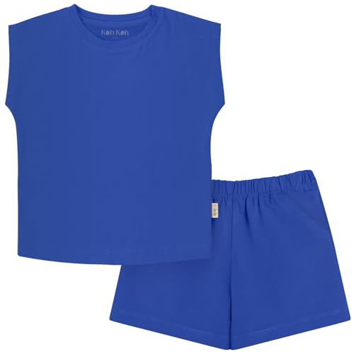 Image of KOH KOH Kids 2026 Toddler Muscle Tee Sleeveless Tank Top Matching Shorts Set