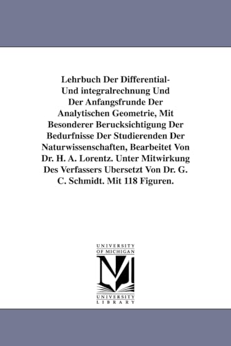 Lehrbuch Der Differential- Und Integralrechnung... 1418184616 Book Cover