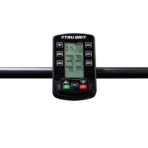 Image of Tru Grit Fitness Runner Manual Treadmill, Exercise Equipment, 6 Resistance Levels, LCD, for Runners and Fitness Enthusiasts - Black