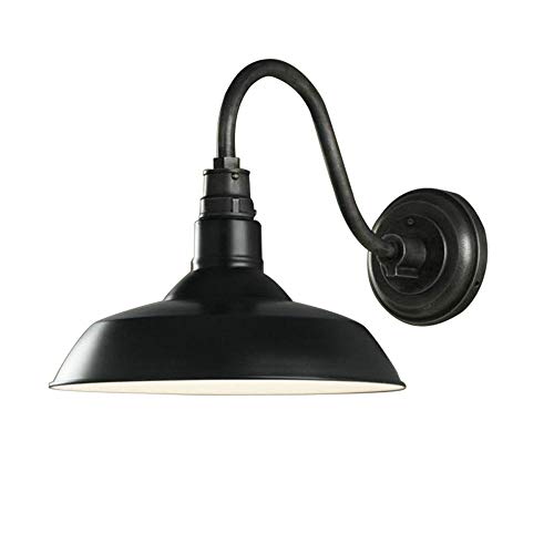 Applique murale LED design industriel en métal noir pour terrasse et jardin