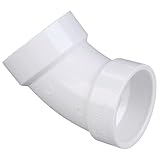 NIBCO Fig No C4806, 3 in. PVC DWV 45 Degree Elbow Hub