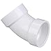 NIBCO 4806 Series PVC DWV Pipe Fitting, 45 Degree Elbow, 4" Hub