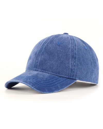 Image of XXL Baseball Cap For Big Heads, Soft Crown Washed Dad Hat, Oversized Denim Cap For Men Women Golf, Travel, Daily Wear
